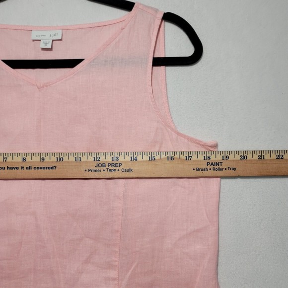 Love Linen J JILL Size XS Pink 100% Linen TANK DRESS Sleeveless Women’s - Picture 5 of 12